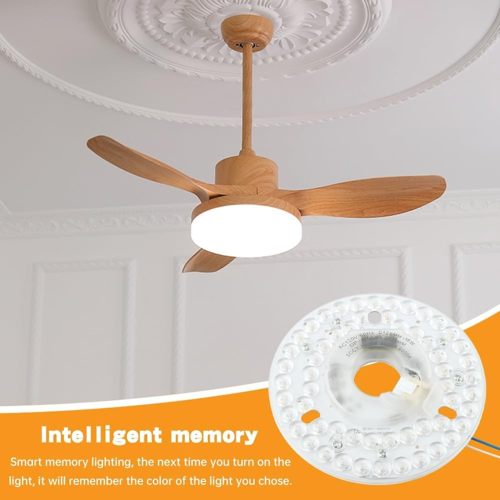 Ceiling Fan LED Light Retrofit Dimmable Panel 4.9 in 18W Module