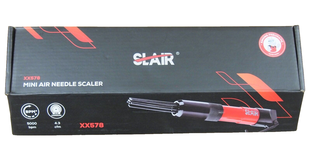 12" Air Pneumatic Compact Needle Scaler 5000BPM 12 Needles Remove Paint Rust