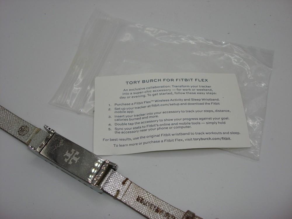 TORY BURCH FITBIT FLEX METALIC LEATHER BRACELET!