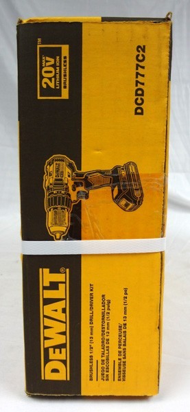 20v Lithium Ion Max Brushless 1/2" Drill/Driver Kit #DCD777C2!