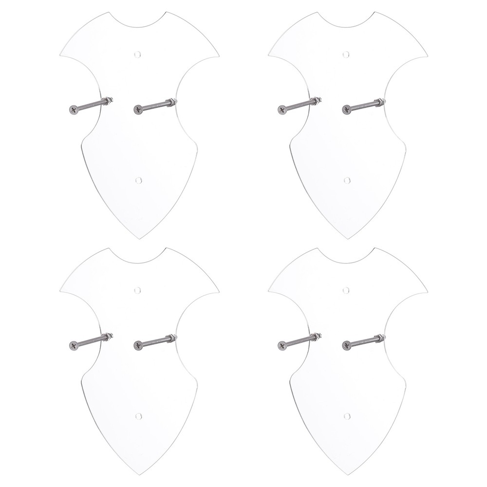 4pcs Sword Holder Wall Mount Sword Rack for Vertical Display, Clear