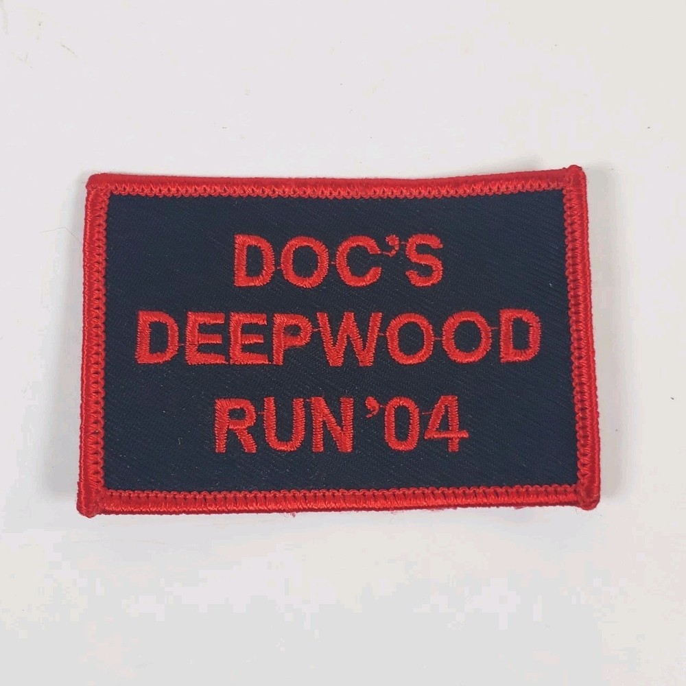 Doc's Deepwood Run 2004 Red Black Ohio Charitable Motorcycle Run Patch 3x2