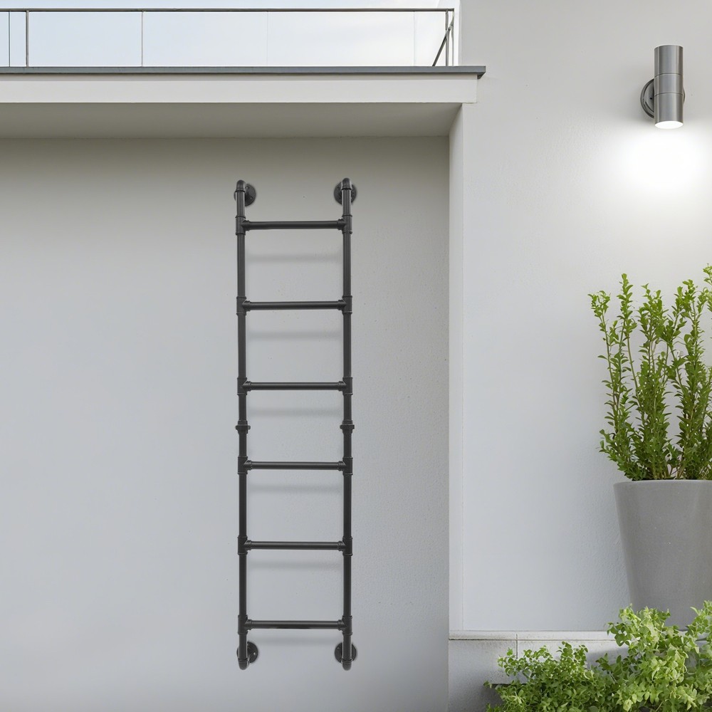 Wall-mounted 6-step Bunk Bed Ladder High Loft Attic Eight Steps Ladders Tool