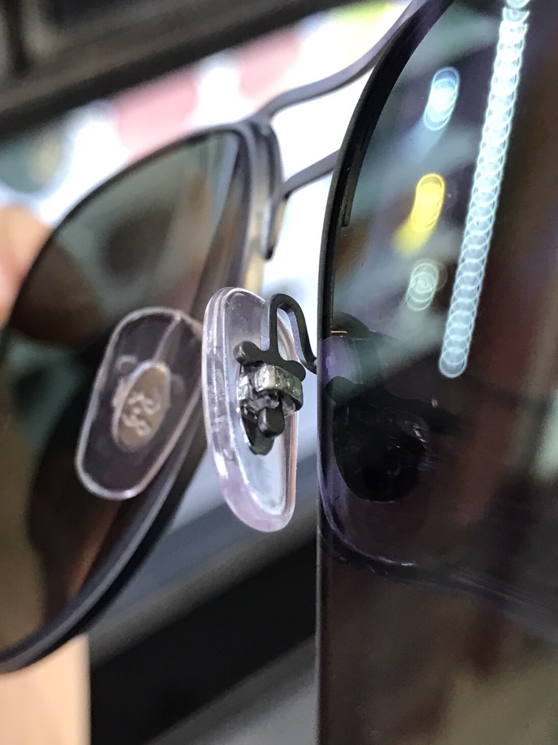 Brand New Authentic Rayban Eyeglasses Sunglasses NOSE PADS Plug-In Type Silver