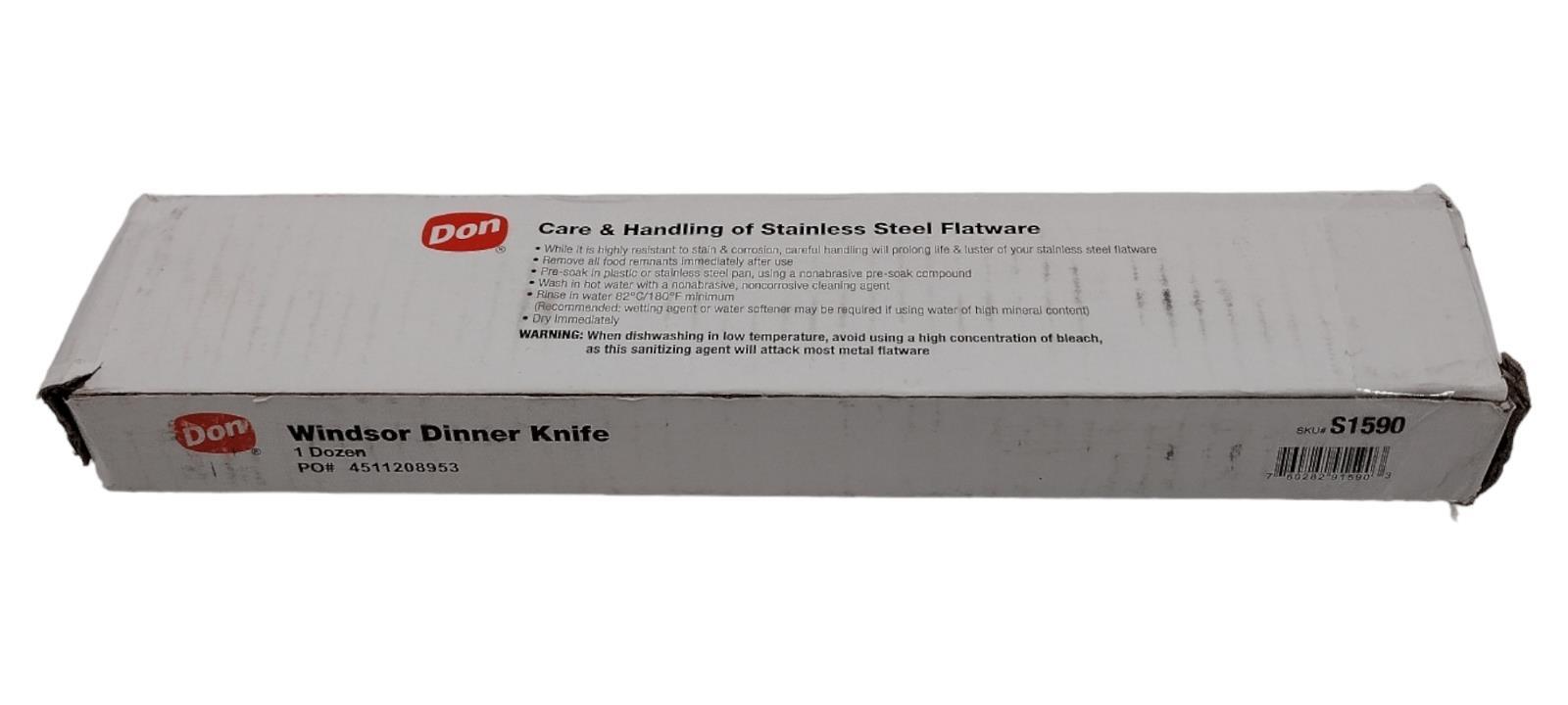 48x Don Windsor Dinner Knife 18/0 Stainless Steel Polished 8" S1590