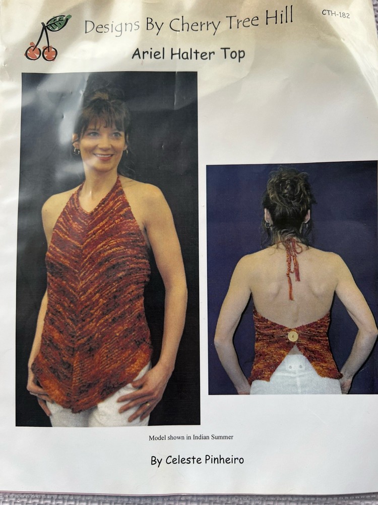 Ariel Halter Top: Single Knitting Pattern: Celeste Pinheiro For Cherry Tree Hill