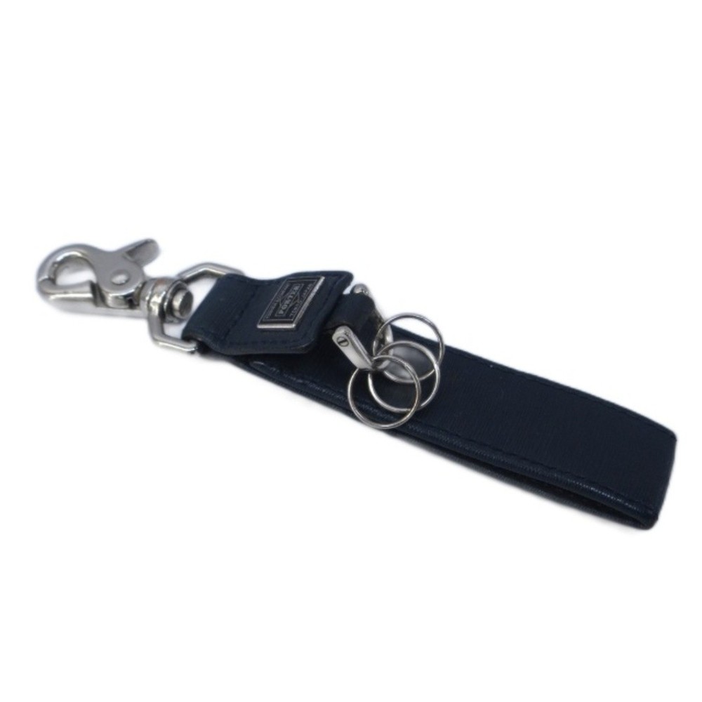 Porter Leather Keychain Strap Logo Plate 3 Rows