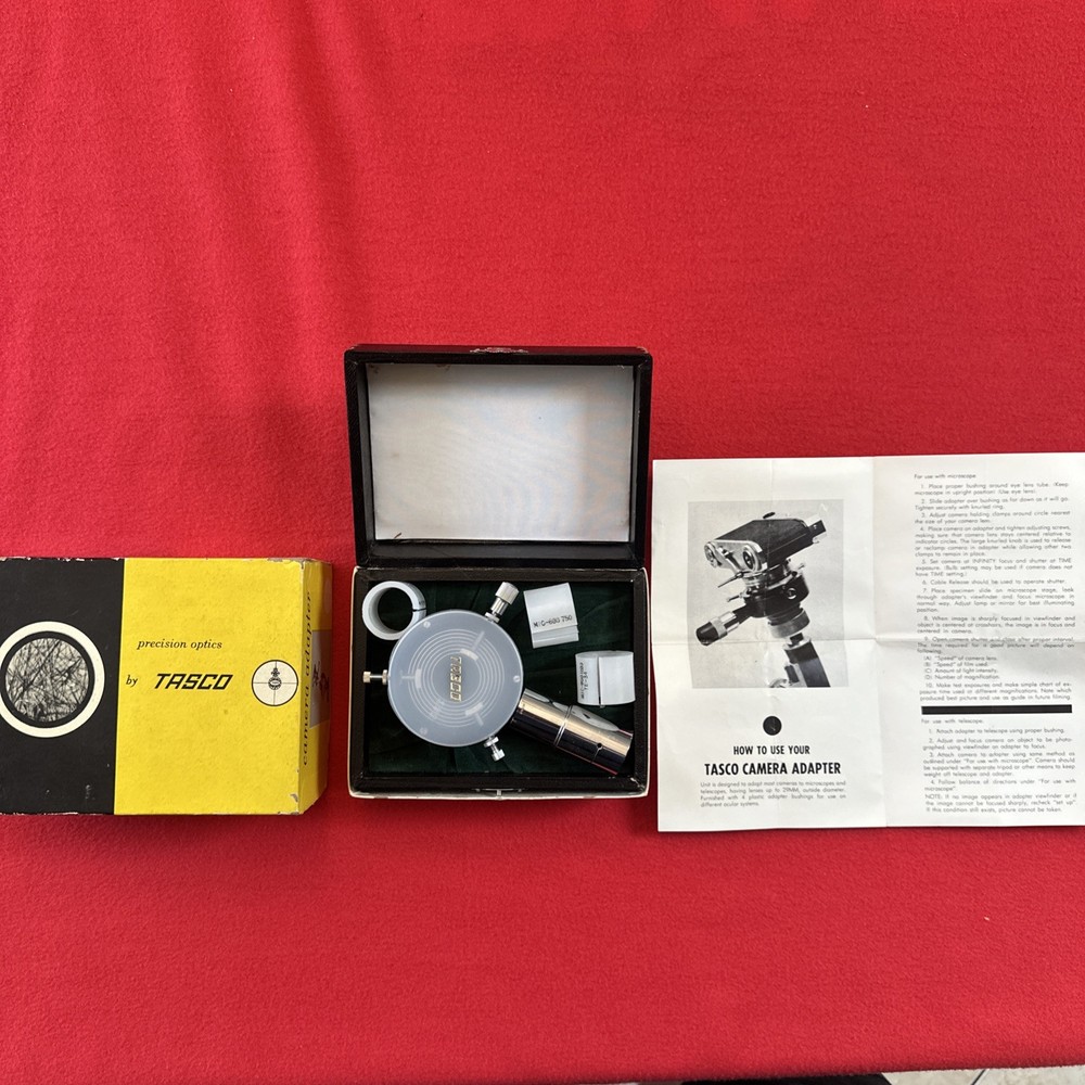 Tasco Microscope Camera Adapter 1" for attachment ring adjustable 1" 30.5mm 23mm