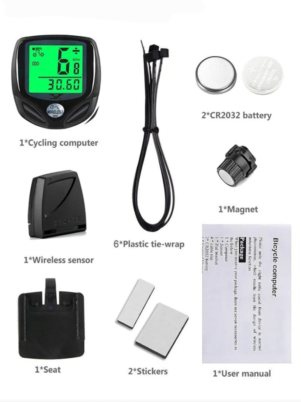 SY Waterproof Multi-Functional LCD Bicycle Speedometer/Odometer