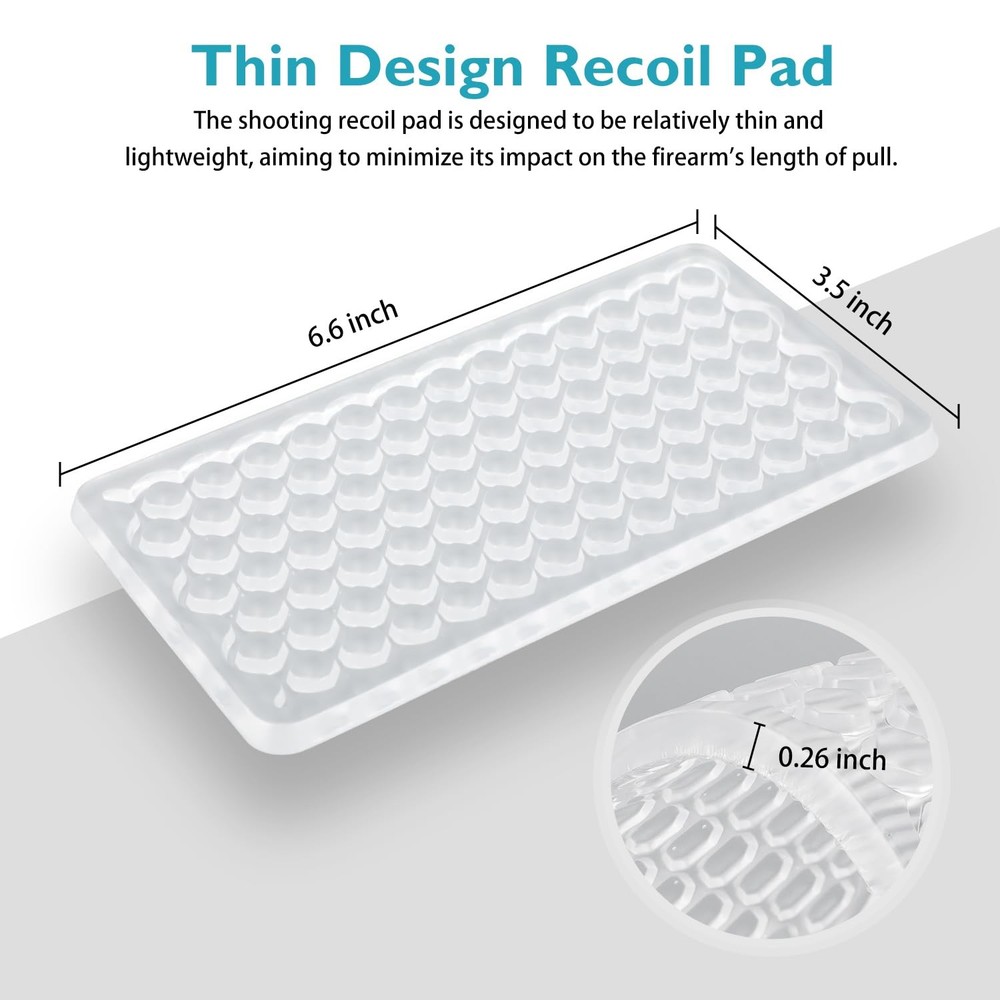 Ludex Recoil Pad Replace OEM Browning Reactar G3 Pad, for transparent