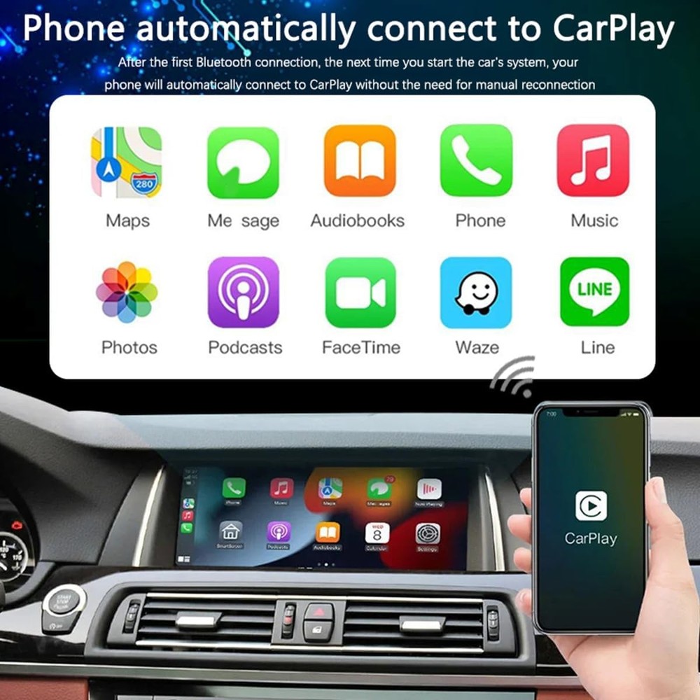 Wireless CarPlay Android Auto Retrofit Kit Decoder Box for BMW NBT 2012-2017 US