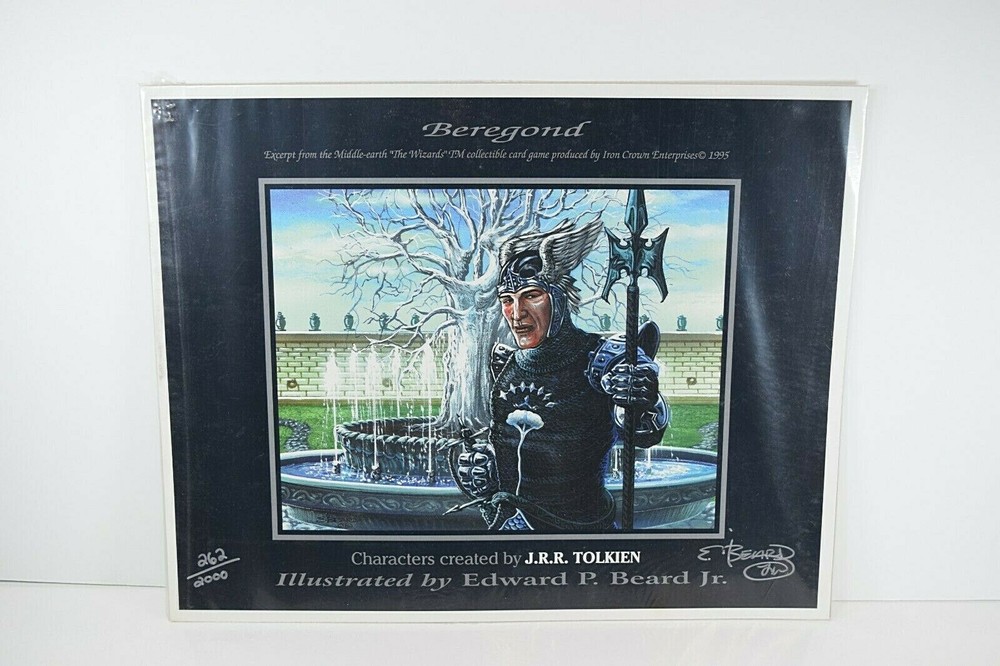 Ed Beard Jr. "Beregond" LE Lithograph #261/2000 Signed, Sealed, Mint