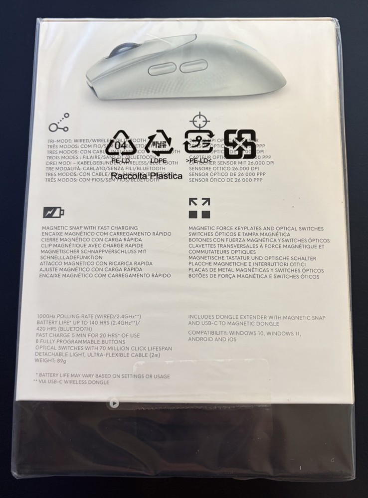 NEW Alienware Tri-Mode AW720M Wireless Gaming Mouse, Optical Sensor, Lunar Light