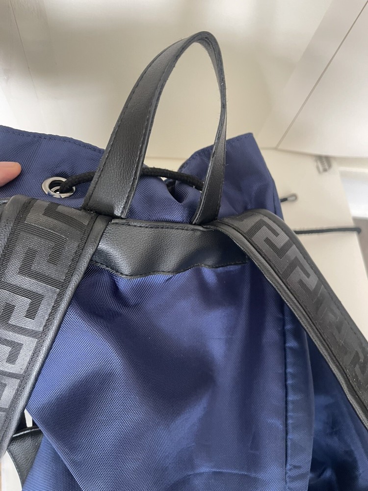 Versace Blue & Black Backpack