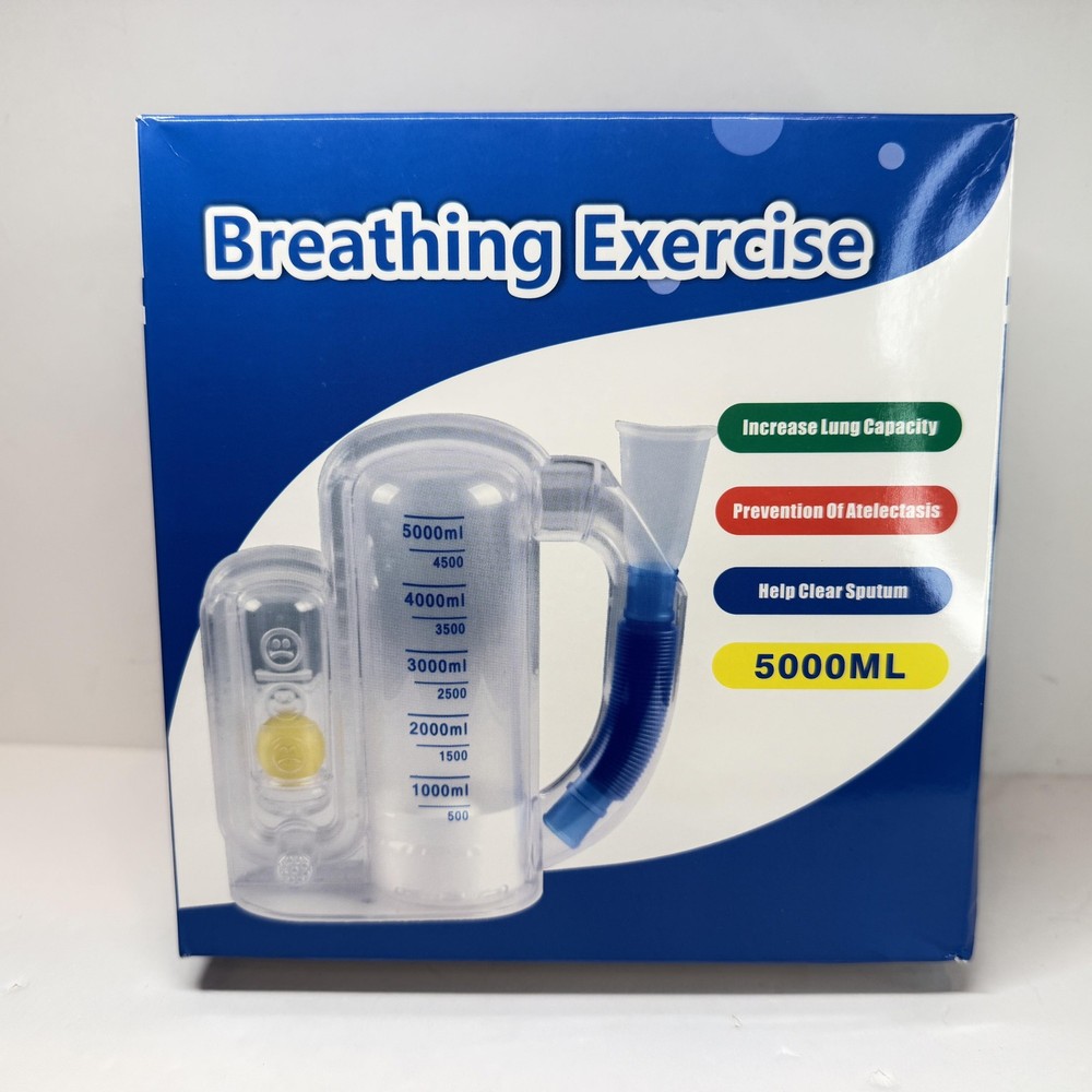 Breathing Exercise Incentive Spirometer 5000ml Lung Capacity Trainer Device