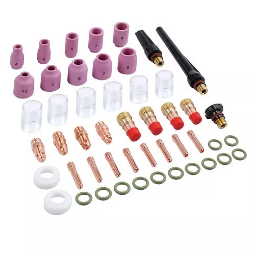 49 X For WP-17/18/26 TIG Welding Torch Stubby Gas Lens #10 Pyrex Glass Cup Kit