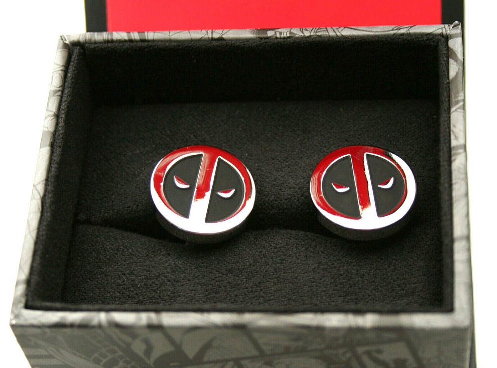 Marvel Comics Classic Deadpool Logo Cufflinks New Gift Box