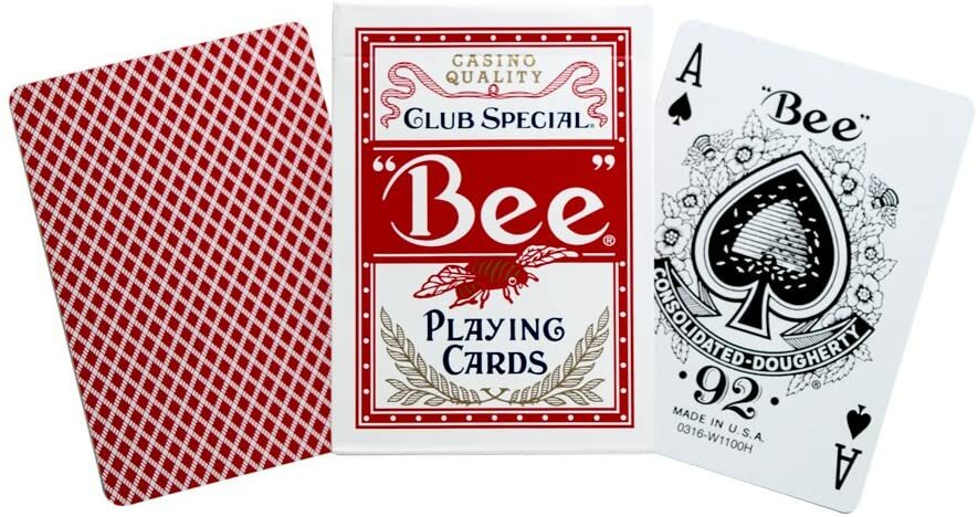 "Bee" Diamond® Back - Standard Index Playing Cards, Single Deck (Red), *NEW*