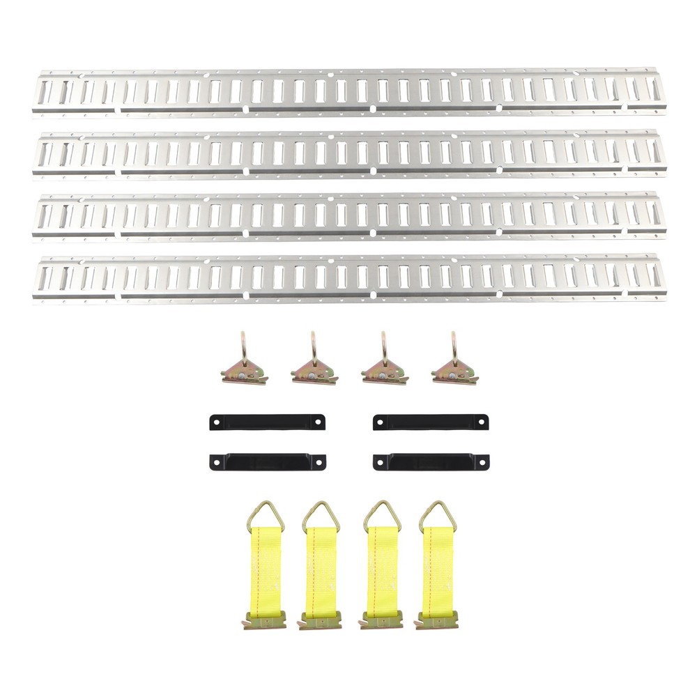 16 Piece 5' Galvanized E Track Rail Set Finish Includes Hardware Kit For Trailer