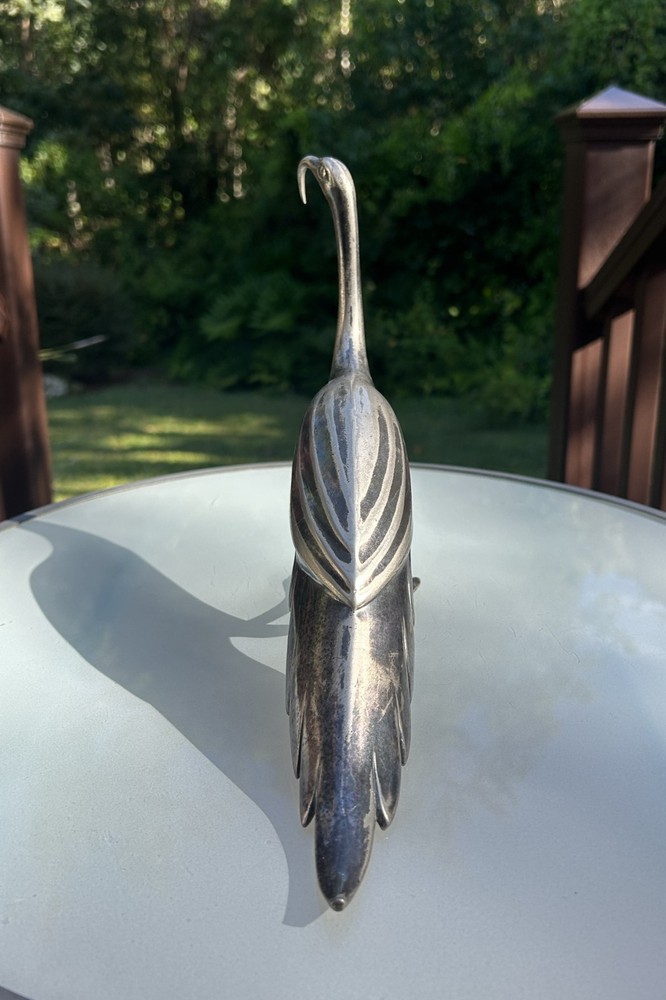 VTG Pair of Weidlich Bros Silverplate 2277 Ibis Bird Table Figurines