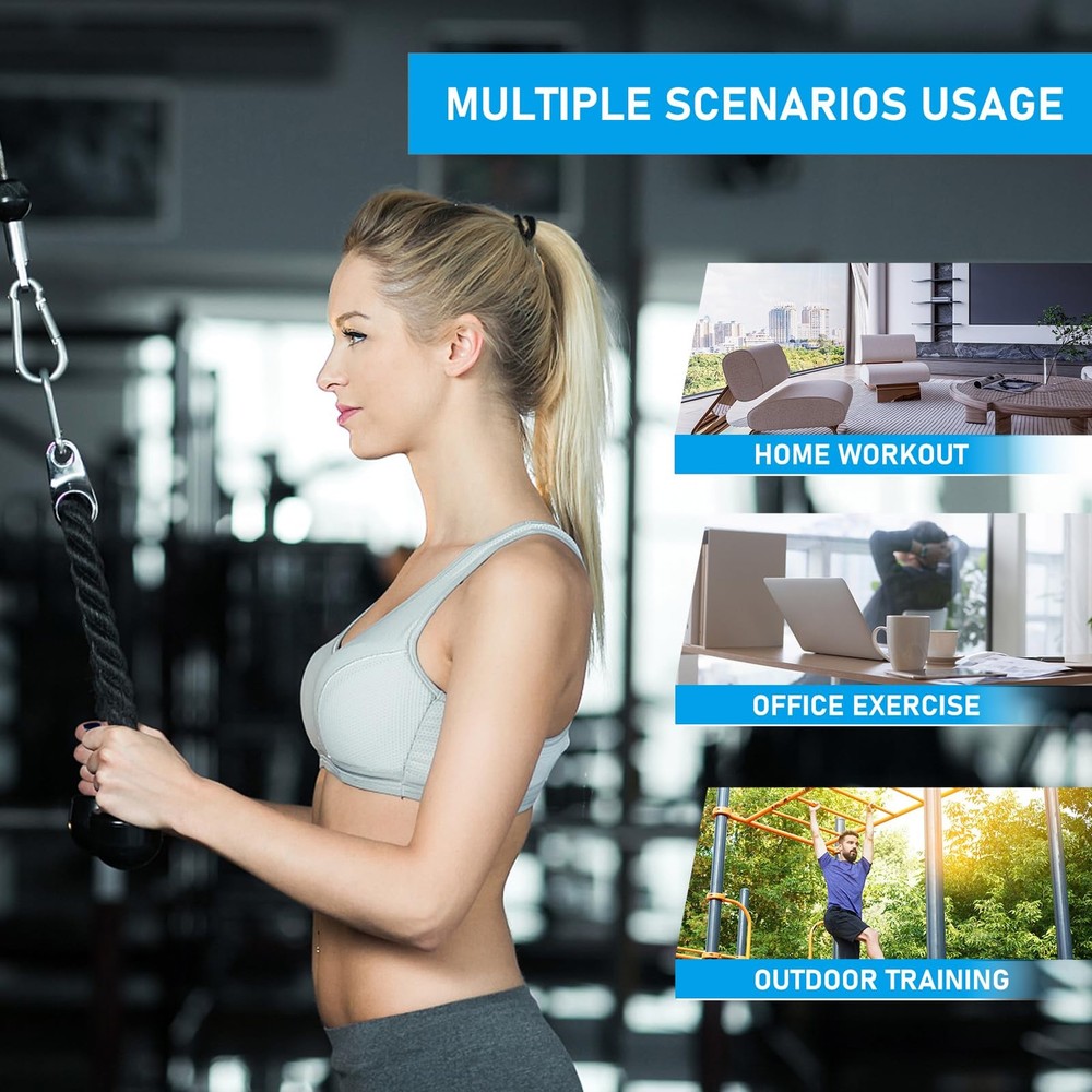 Pulley System for Home Gym, Cable Pulley System Gym for LAT Pulldown Cable Ma...