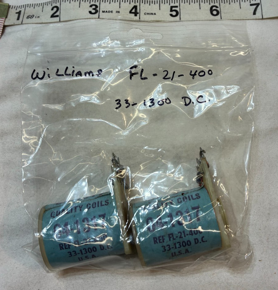 2 Williams Replacement Pinball Machine Coil FL-21-400, 33-1300-DC