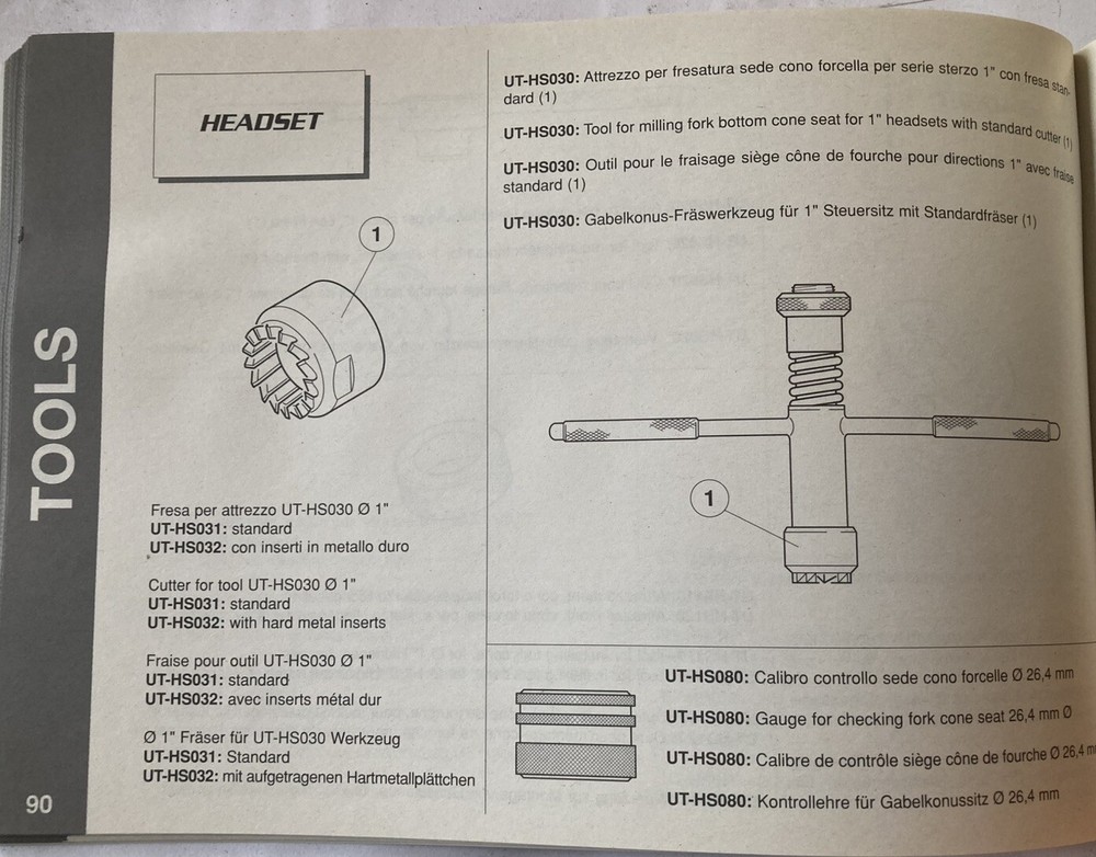 Campagnolo 2003 Spare Parts and Tools Catalog
