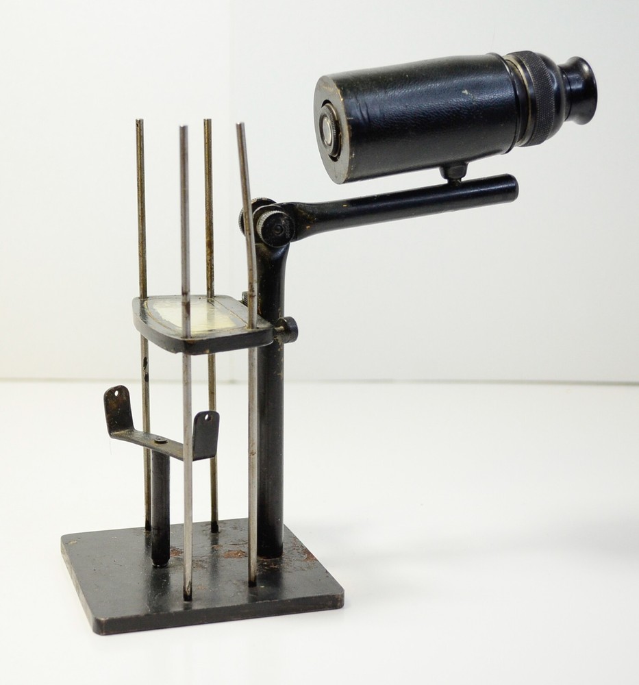 AS-IS Small Portable Field Microscope Unmarked Vtg Antique