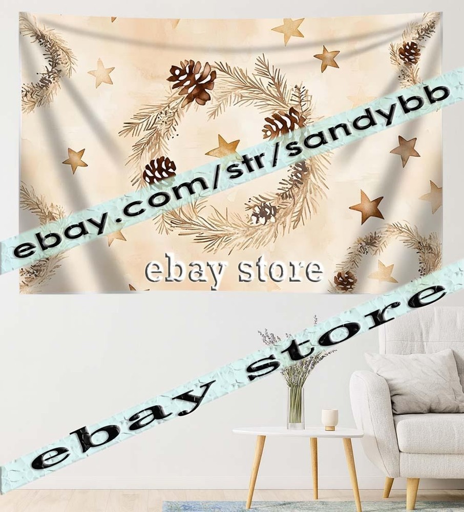 Modern Rustic Tapestry Winter Decor 39X59 in