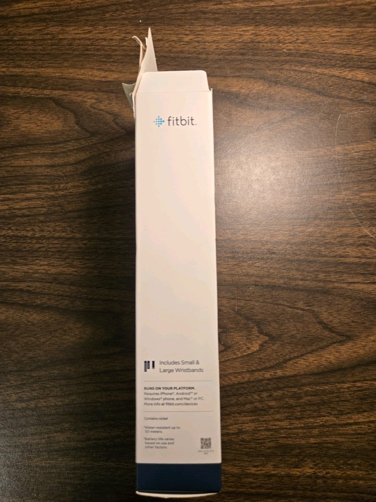 EMPTY BOX ONLY - Fitbit Charge 3 Watch Black Graphite Aluminum Band
