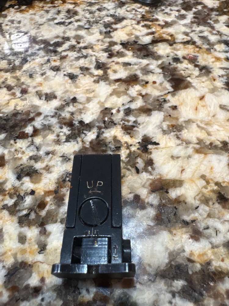 LPA Solid Steel Rear Sight,Fully Adjustable Up + Down W/Serations For Rifle