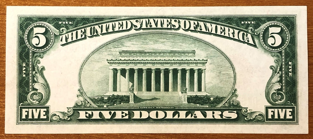 1928 B $5 Dollar US Red Seal Note - UNCIRCULATED