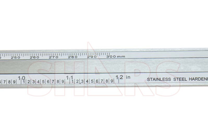 SHARS 12" Dual Reading Inch Metric Stainless Steel Dial Caliper NEW R}