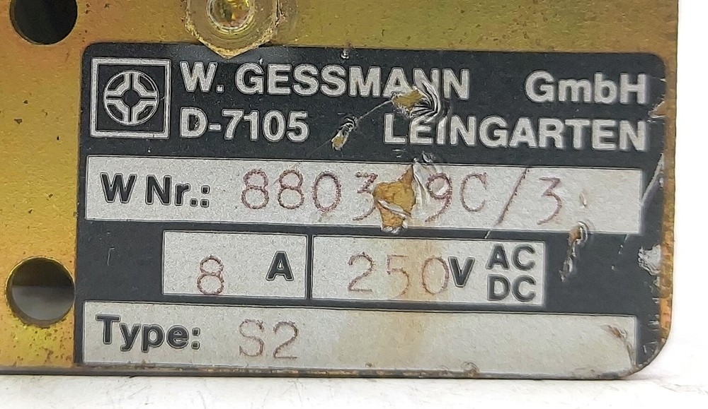 W.Gessmann Ltd. D-7105 Joystick/Controller
