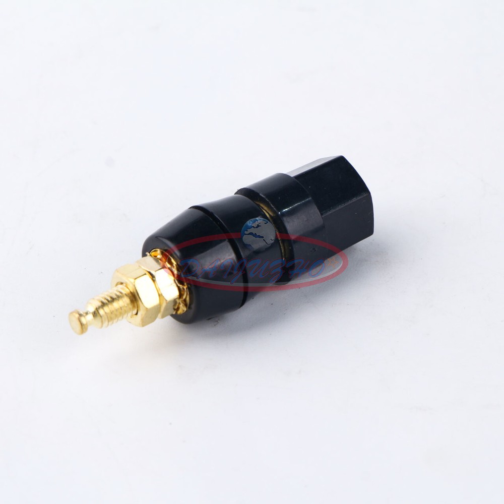 2pcs Audio Speaker Cable Binding Post Connector Gold