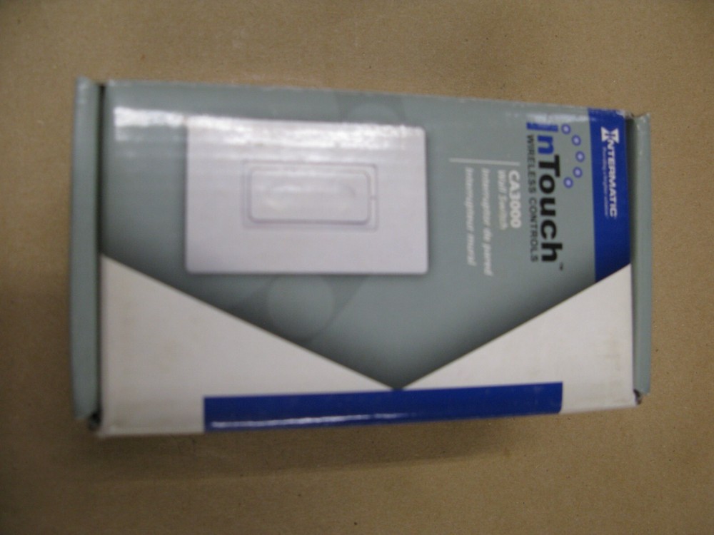 INTERMATIC InTouch CA3000 wall switch, wireless controls, 3 faceplte colors.