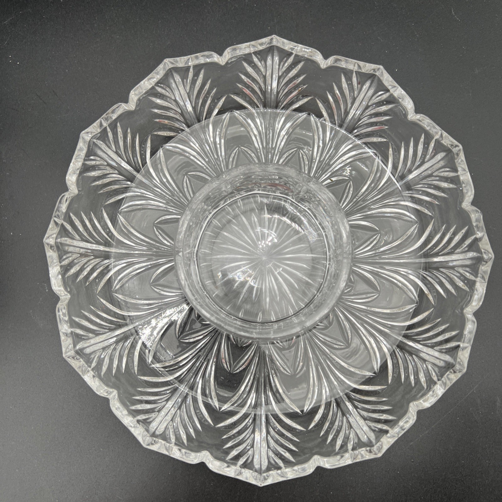 Fifth Avenue Crystal Cracker & Condiment Serving Set 2 Piece (New In box)