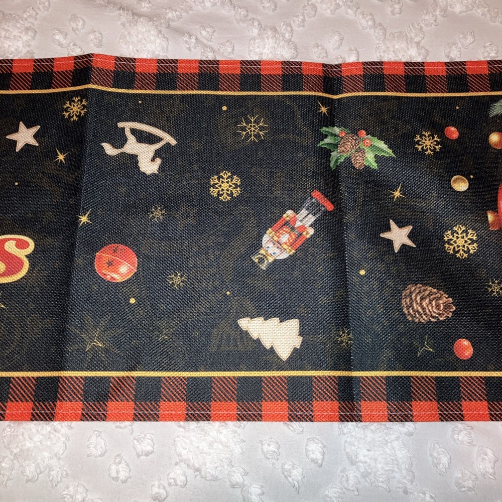 Christmas Runner with Nutcrackers, 13 x 71 in, Multicolor