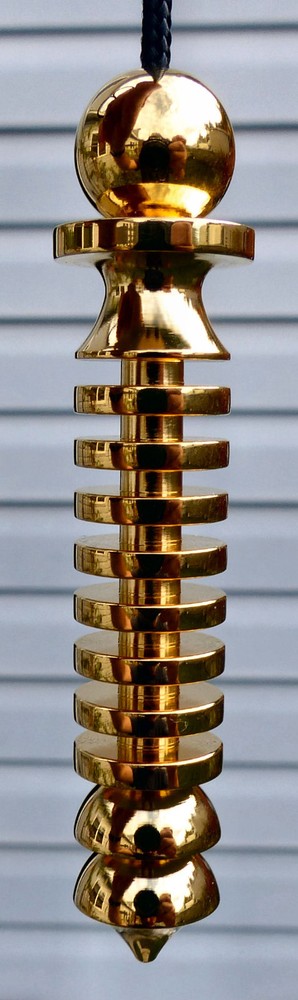 Iso-Ris Brass Dowsing Healing Pendulum Gold Treatment