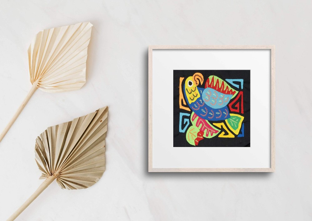 Multicolor Blue And Red Bird Molita