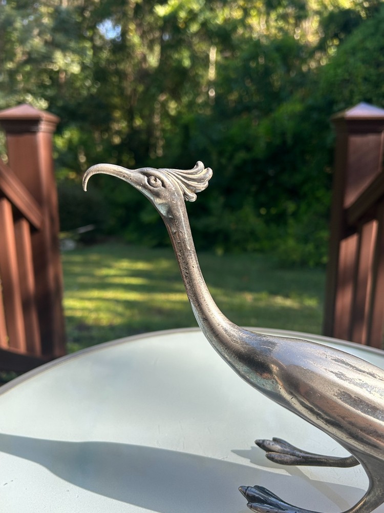 VTG Pair of Weidlich Bros Silverplate 2277 Ibis Bird Table Figurines