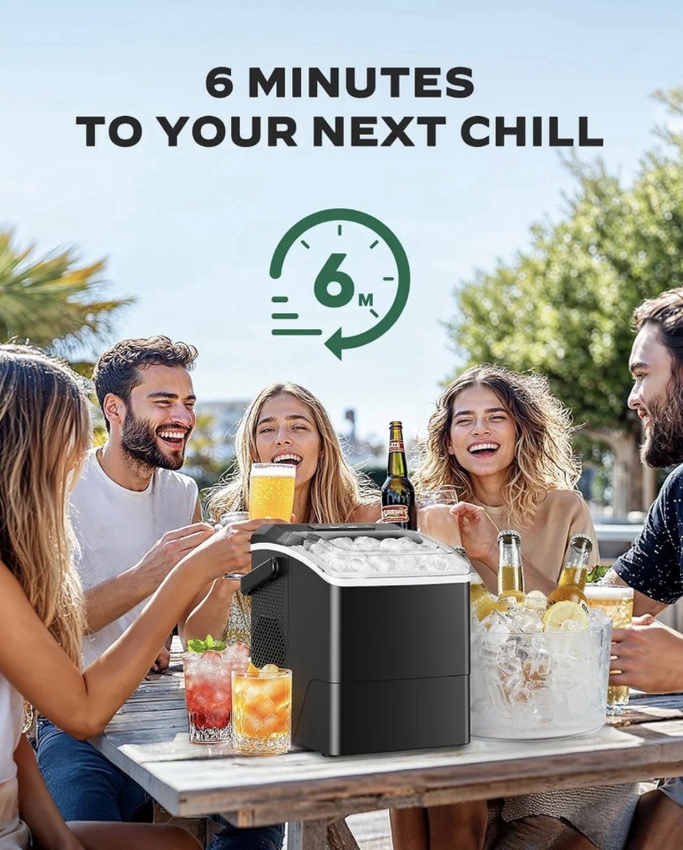 Countertop Ice Maker Machine – Model SLIM27B / SLIM27T