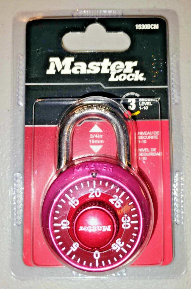 Master Lock Combination Lock 1530DCM (Red) ~ ALL NEW!!!