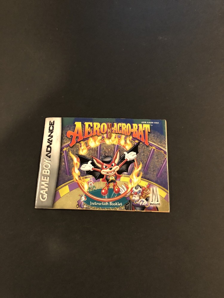 aero the acrobat gba Manual Only