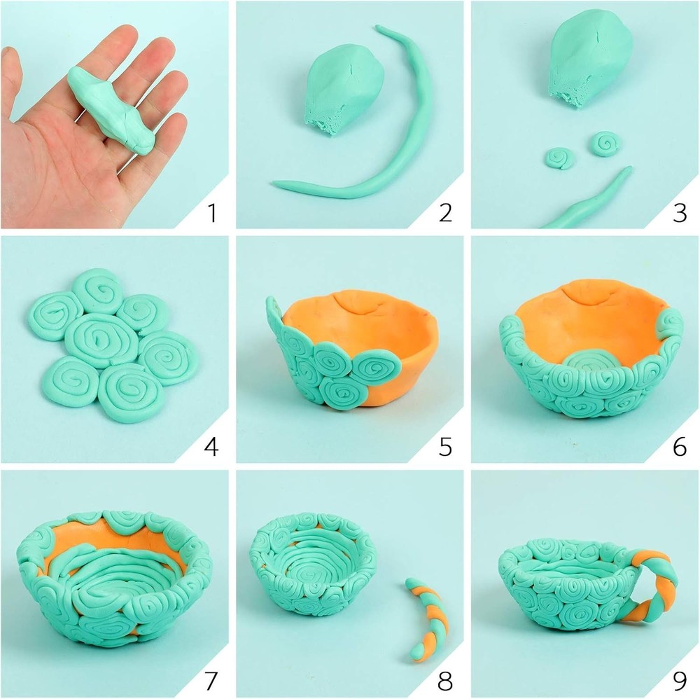 Vibrant 50 Colors Polymer Clay Set - Fun & Safe Creative Modeling for All Ages
