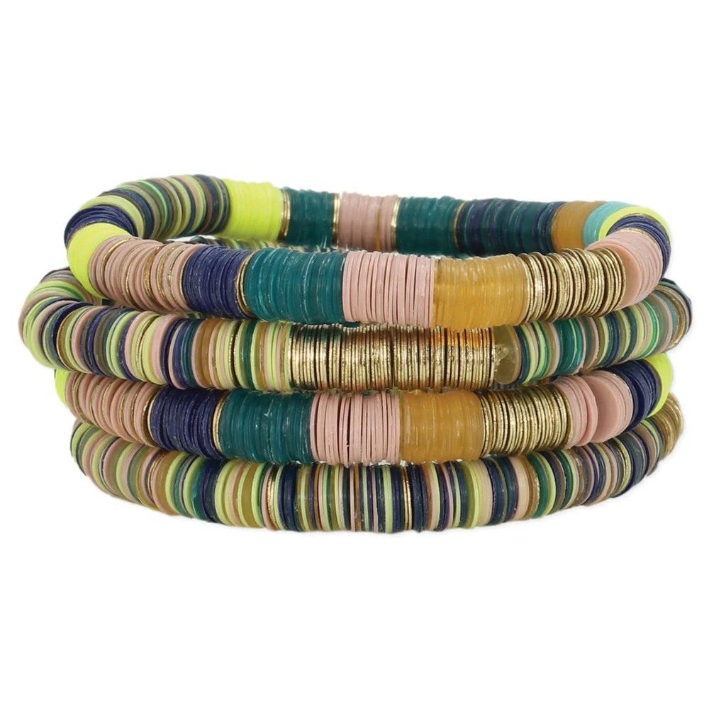 Beachside Heishi Beaded Bracelet Set