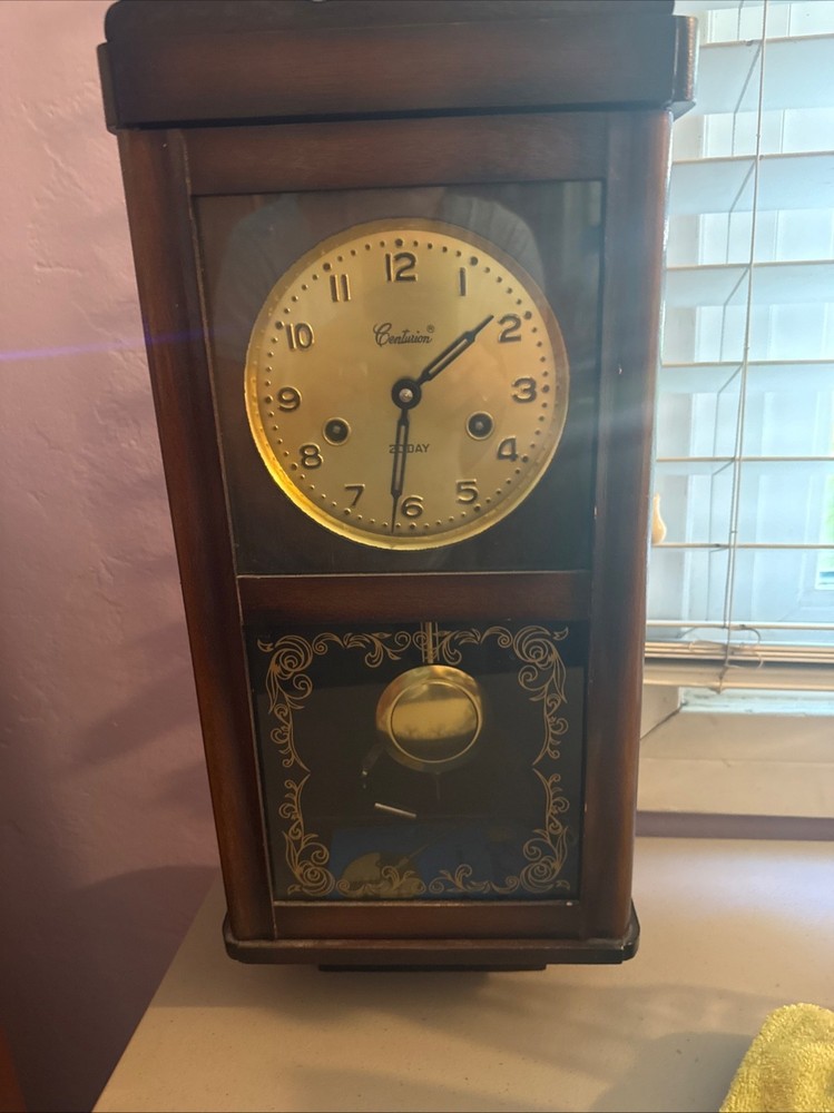 Vintage Centurion 20 day Wall Chime Clock With Key