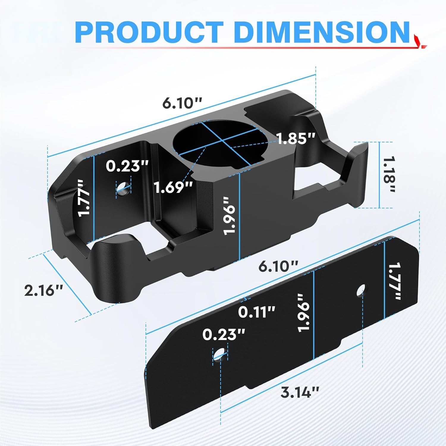 Trailer Tow Organizer 7-Pin Plug Side Hook Chain Fastener