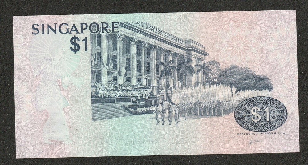 1976 SINGAPORE 1 DOLLAR NOTE UNC