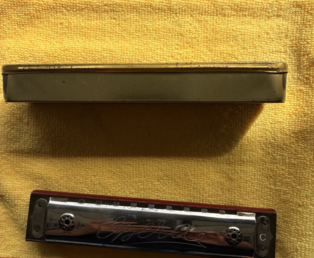 Vintage Opera Harmonica Made in West Germany and Tin Case